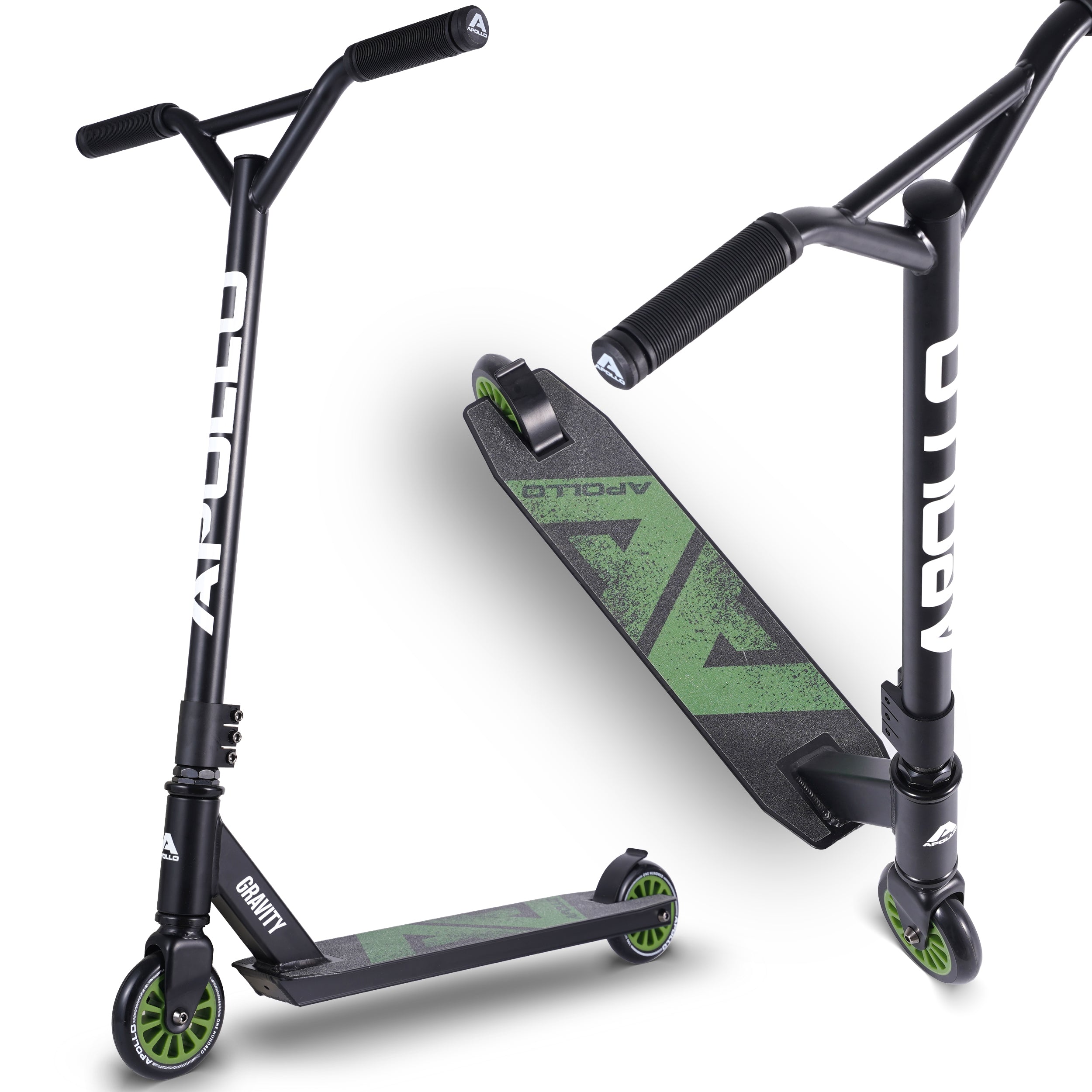 Apollo Funsport NL Stunt Scooter Gravity - Leuke step voor kinderen en tieners Zwart Groen