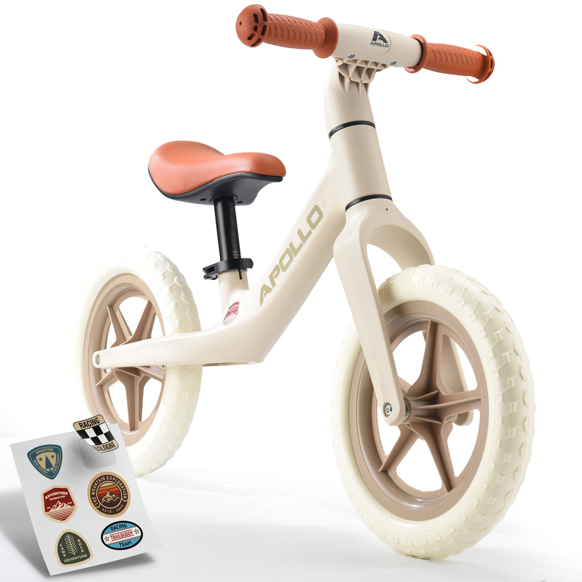 Apollo Funsport Nederland Trailbuddy loopfiets vanaf 2 jaar – 12 inch kinderloopfiets Beige