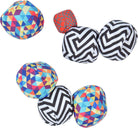 Apollo Funsport Nederland Ocean 5 Extreme Boule – Set van zachte boules Triangel ZicZac - Kleur: zwart wit