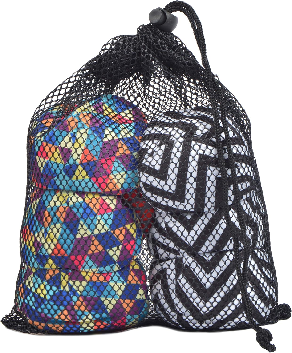 Apollo Funsport Nederland Ocean 5 Extreme Boule – Set van zachte boules Triangel ZicZac - Kleur: zwart wit