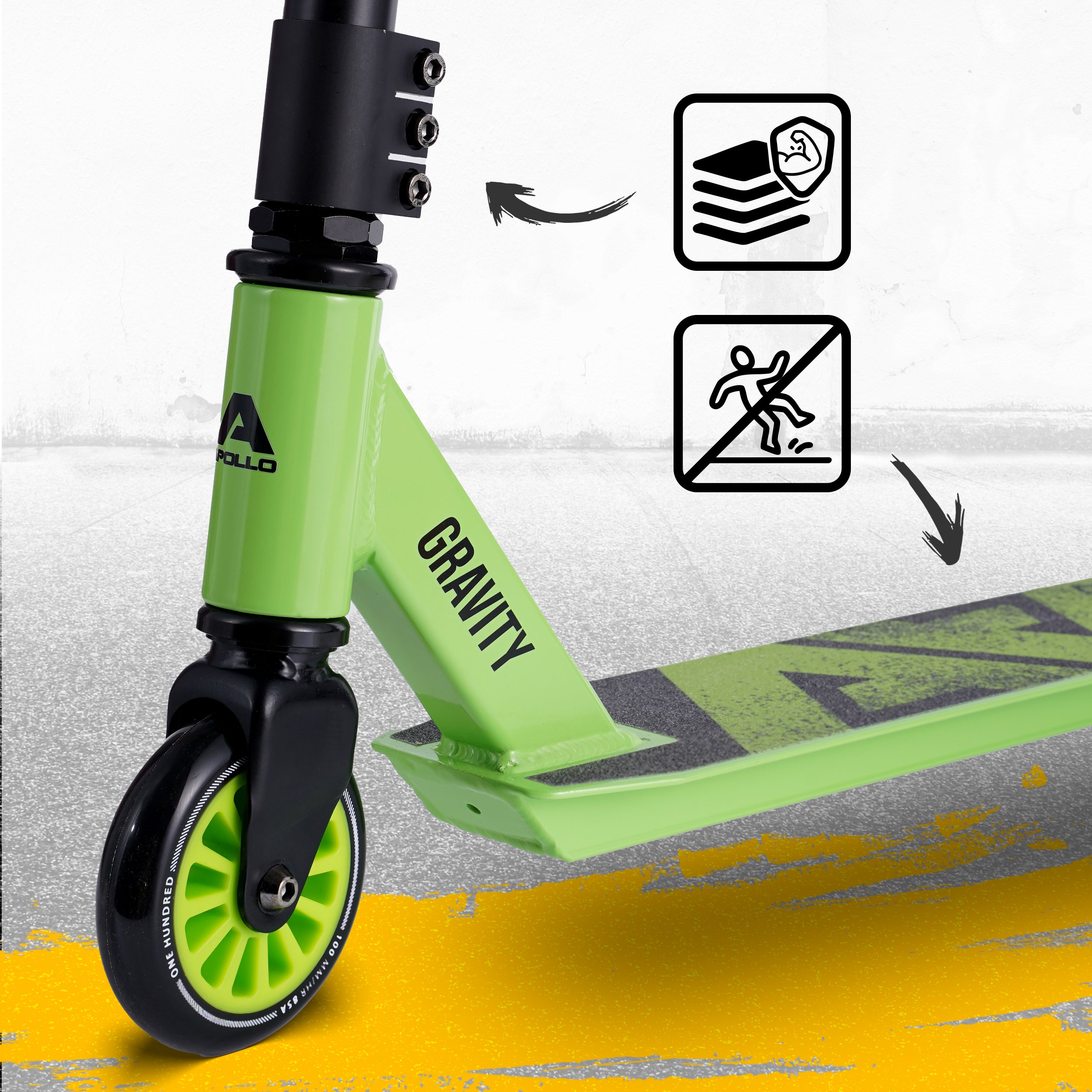 Apollo Funsport NL Stunt Scooter Gravity - Leuke step voor kinderen en tieners Groen