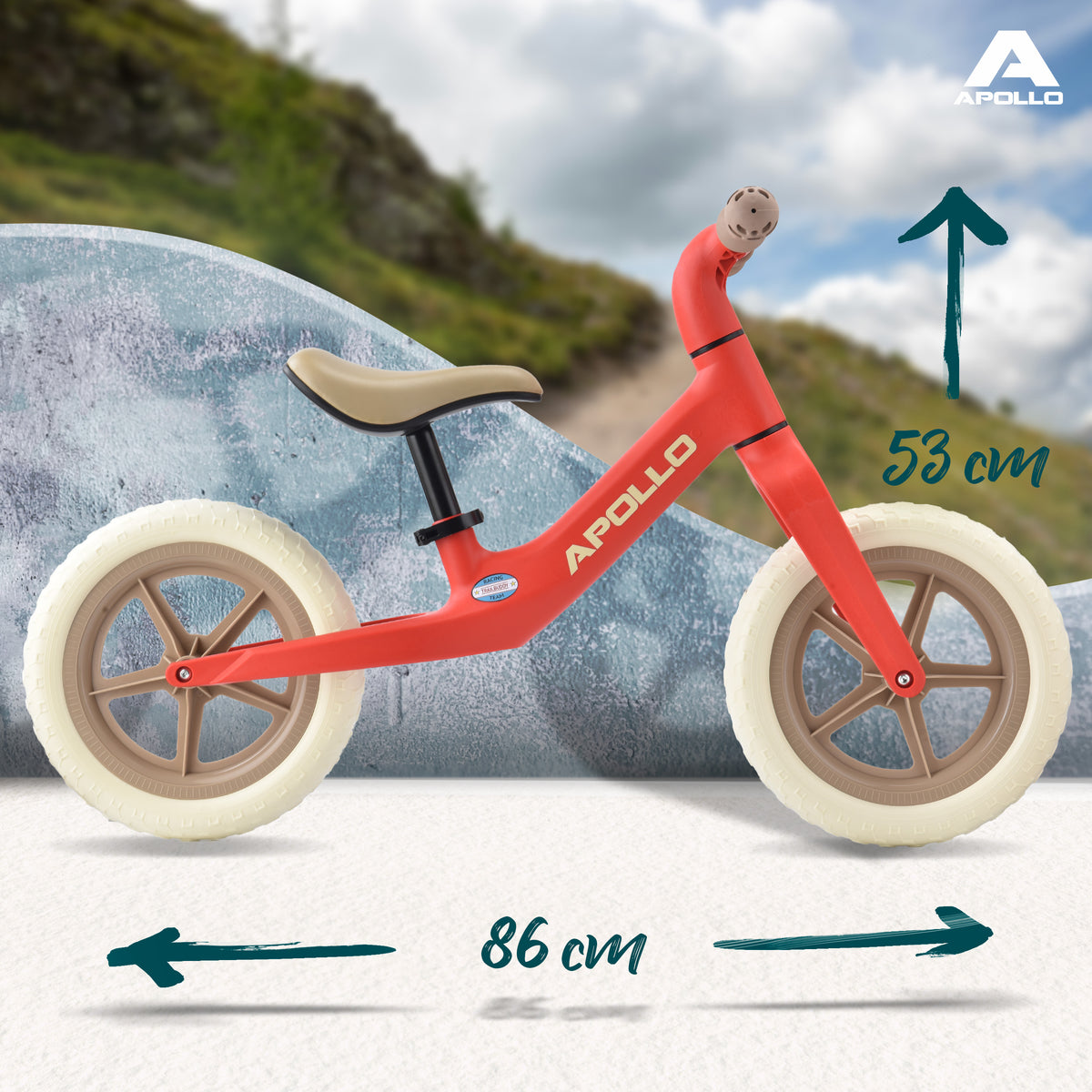 Apollo Funsport Nederland Trailbuddy loopfiets vanaf 2 jaar – 12 inch kinderloopfiets Rood