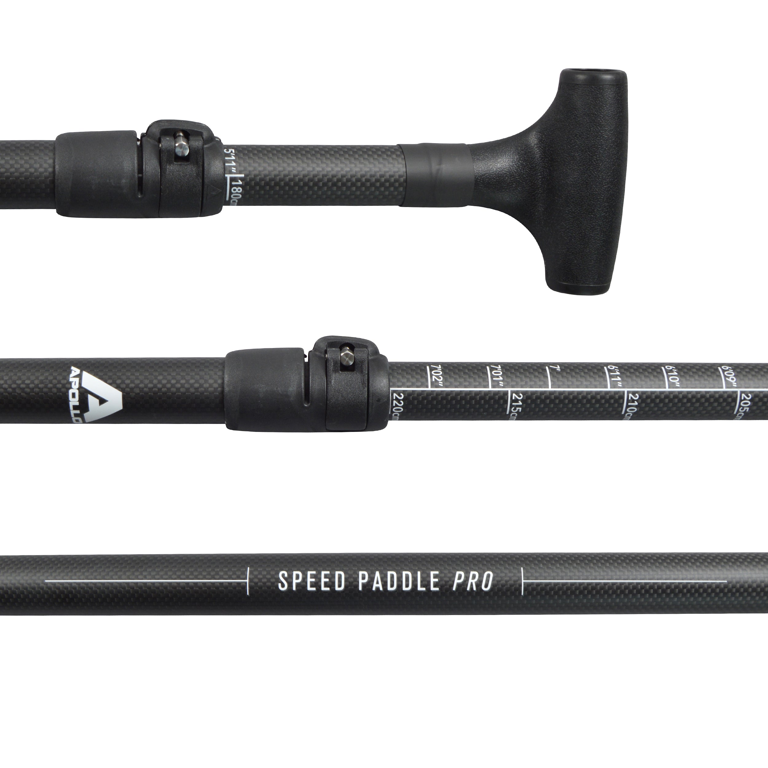 Apollo Apollo SUP Peddel – 3-delige peddel voor Stand-Up Paddle Full Carbon Paddel