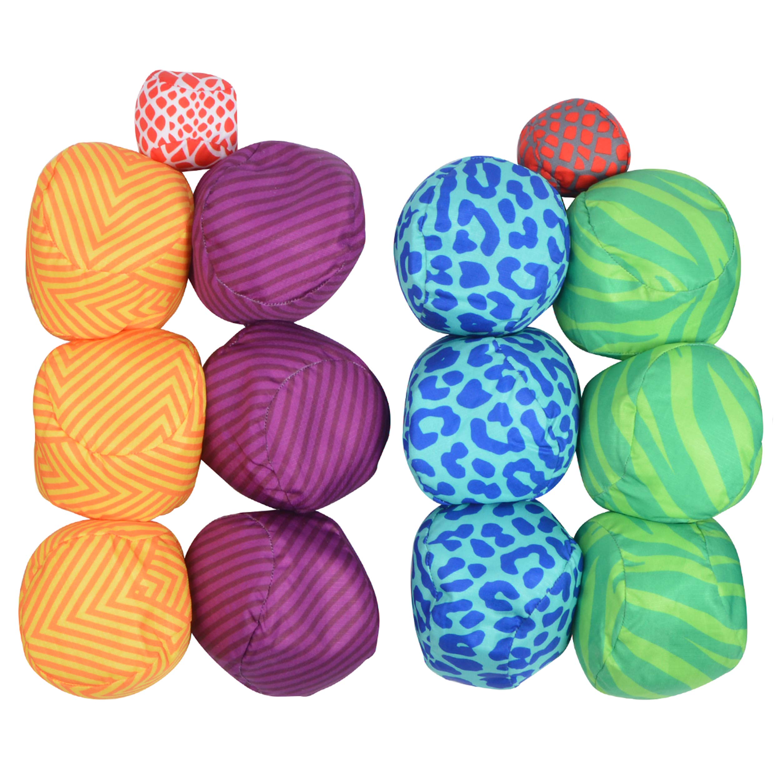 Apollo Funsport Nederland Ocean 5 Extreme Boule – Set van zachte boules 2er SET - Lines + Animal Print