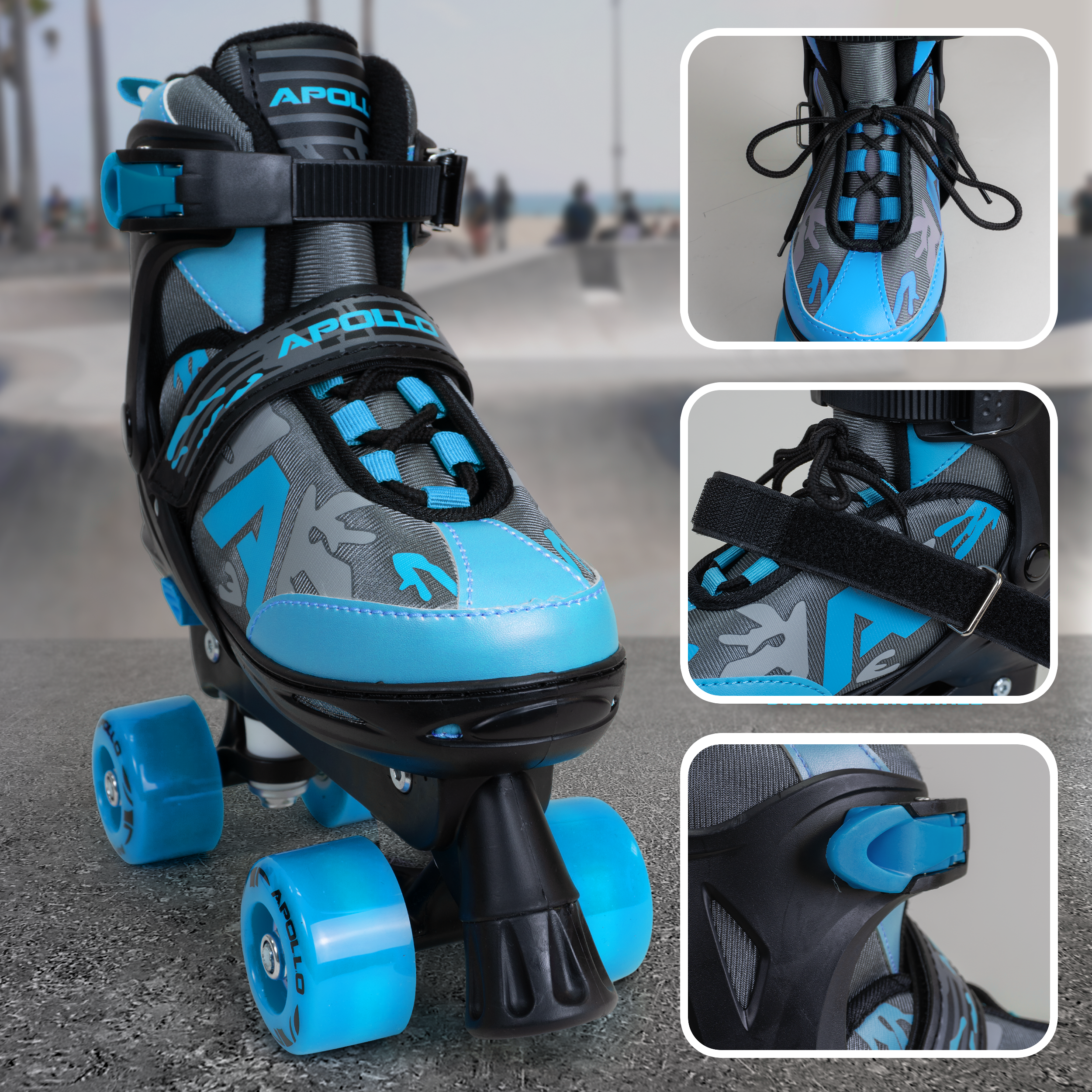 Apollo Funsport Nederland Apollo Champion Verstelbare Quad Skate - verstelbare rolschaatsen voor kinderen Blauw