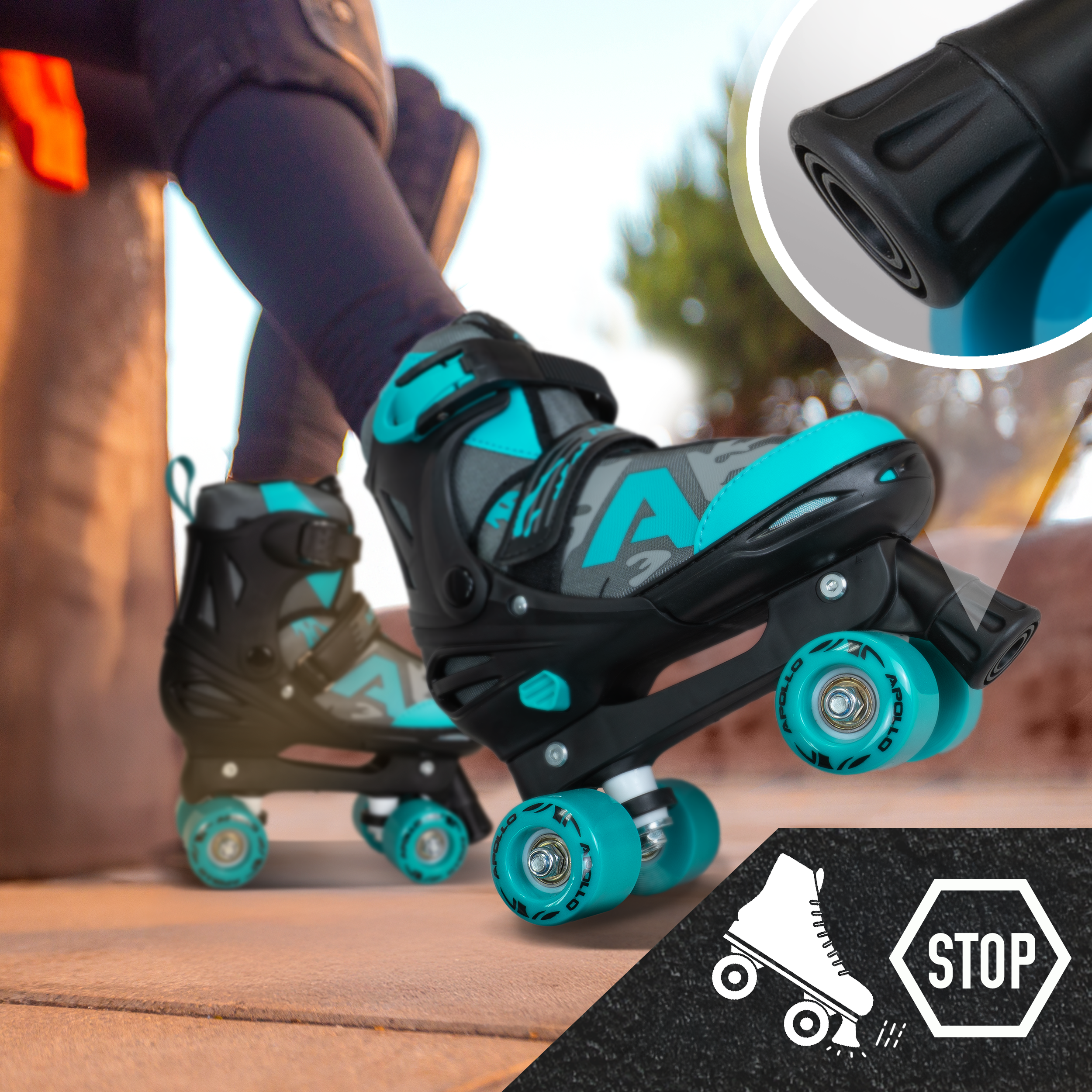 Apollo Funsport Nederland Apollo Champion Verstelbare Quad Skate - verstelbare rolschaatsen voor kinderen Mint