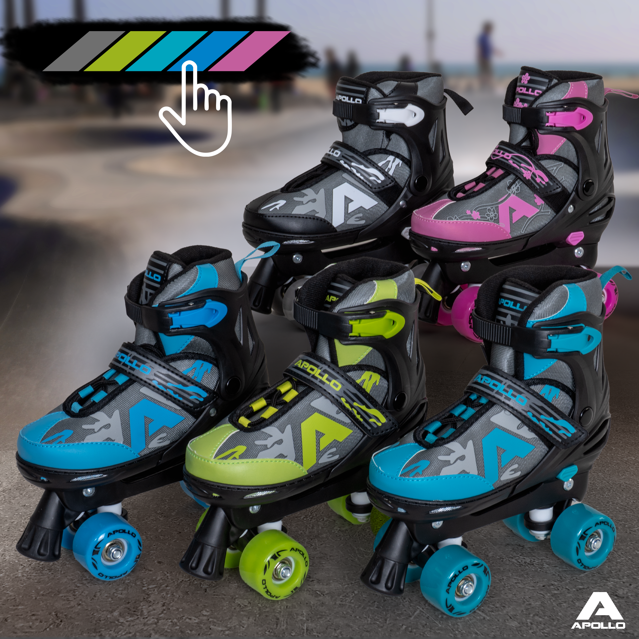 Apollo Funsport Nederland Apollo Champion Verstelbare Quad Skate - verstelbare rolschaatsen voor kinderen Blauw