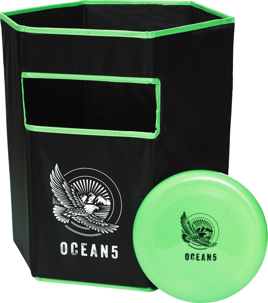 Ocean 5 Disc Jam Set - leuk Werpspel, Tuin- en Strandspel voor maximaal 4 Personen Groen