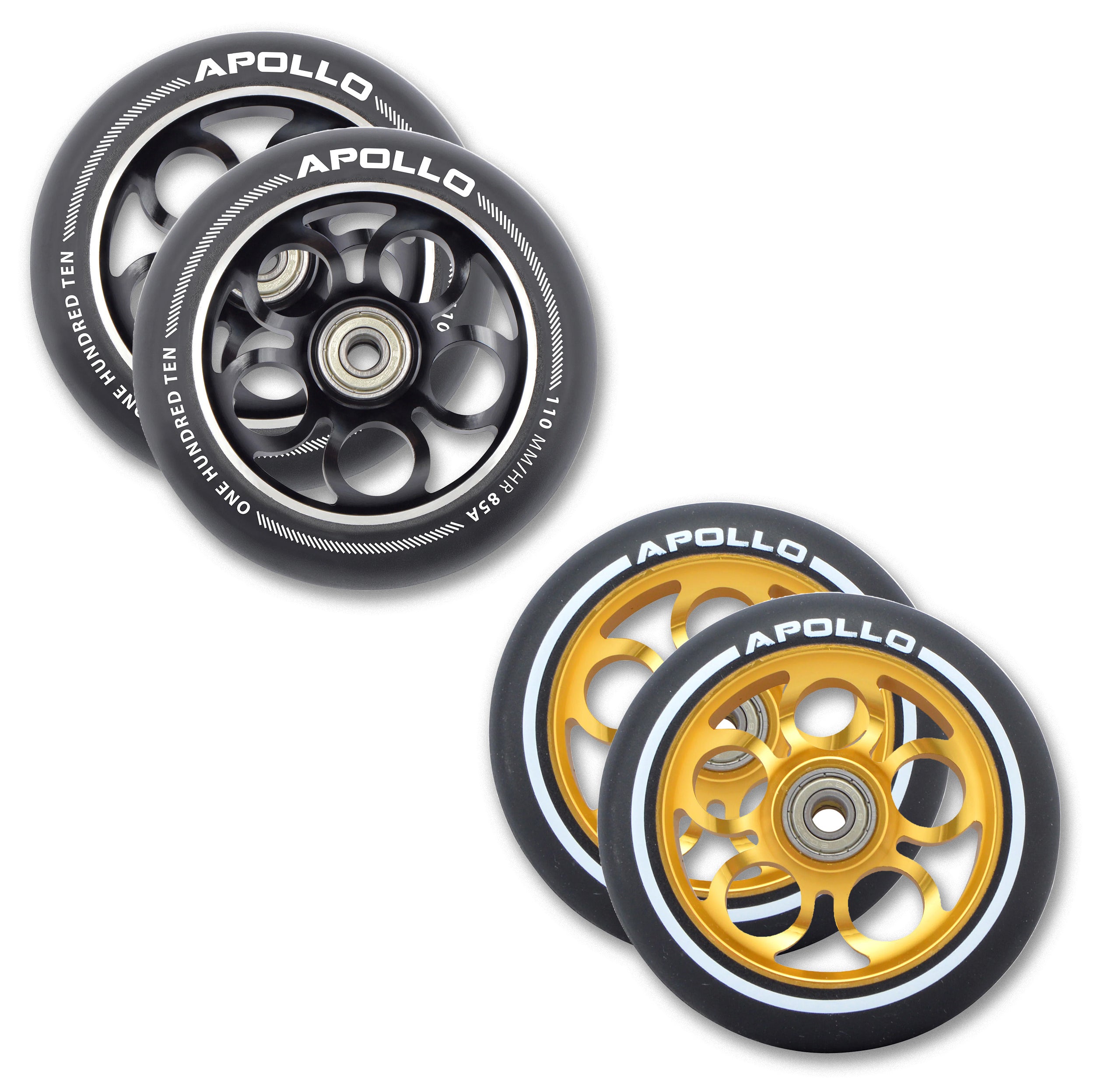 Apollo APOLLO Stunt Scooter reservewielenset Pro Wheels 110mm, ALU Core Goud