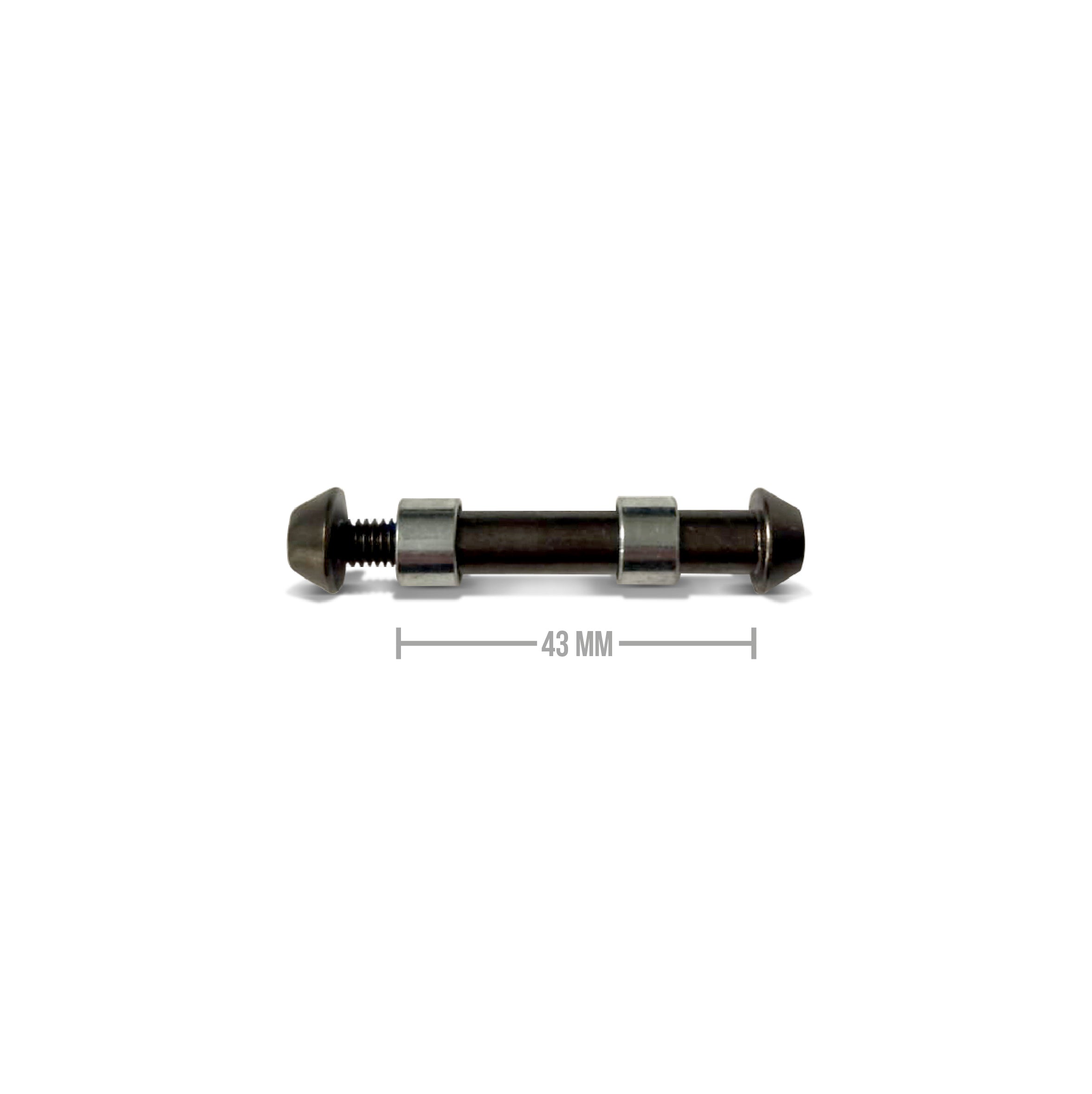 Apollo RESERVEONDERDEEL - Achterwielas stuntstep - 43 mm + 2x7 mm vulringen