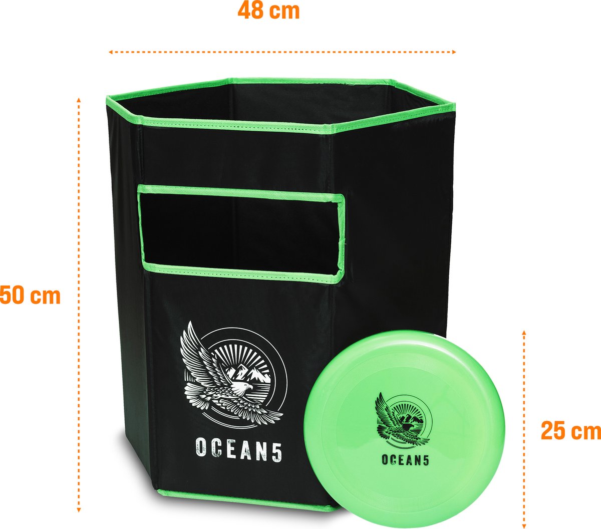 Ocean 5 Disc Jam Set - leuk Werpspel, Tuin- en Strandspel voor maximaal 4 Personen Groen