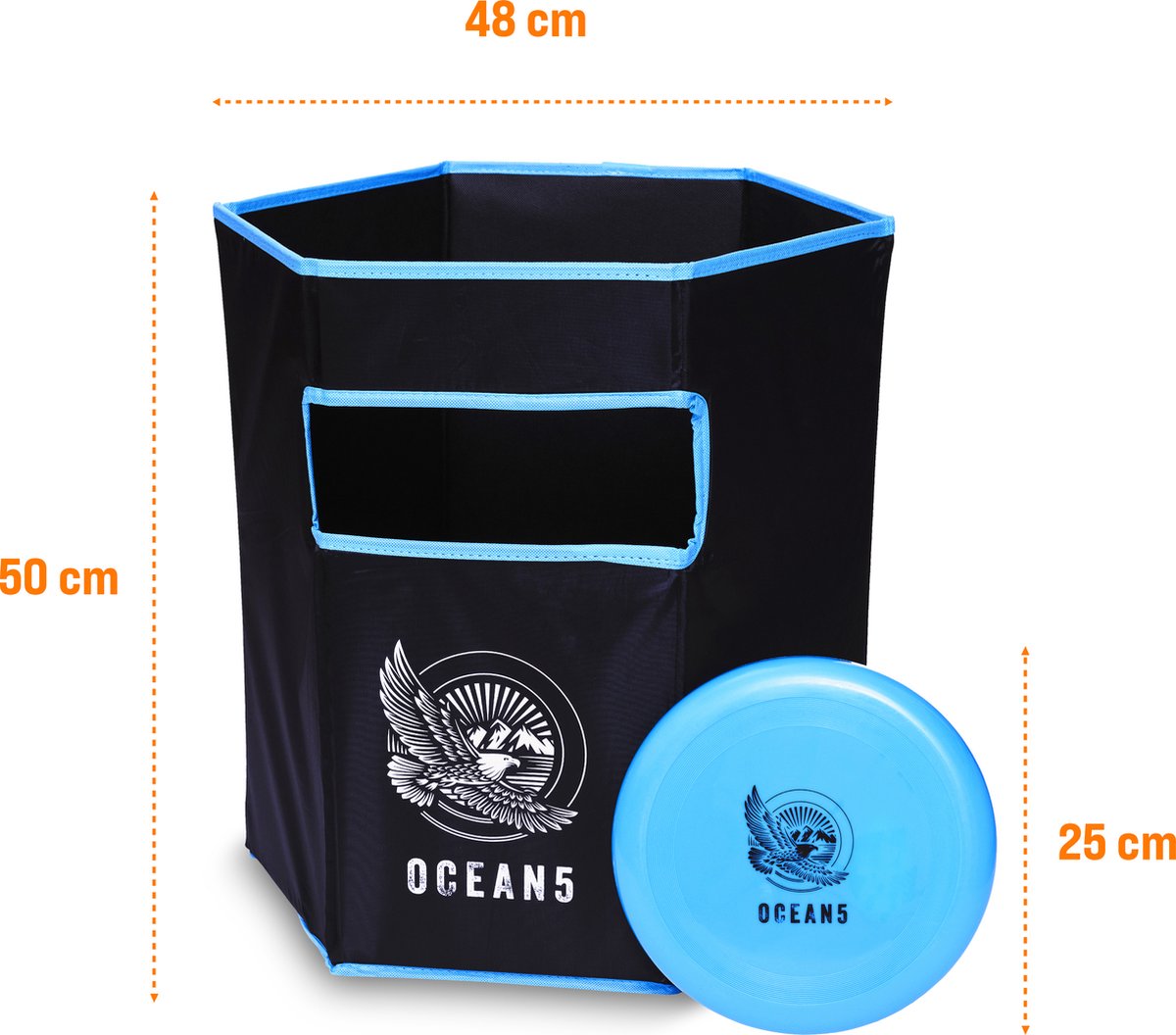 Ocean 5 Disc Jam Set - leuk Werpspel, Tuin- en Strandspel voor maximaal 4 Personen Blauw
