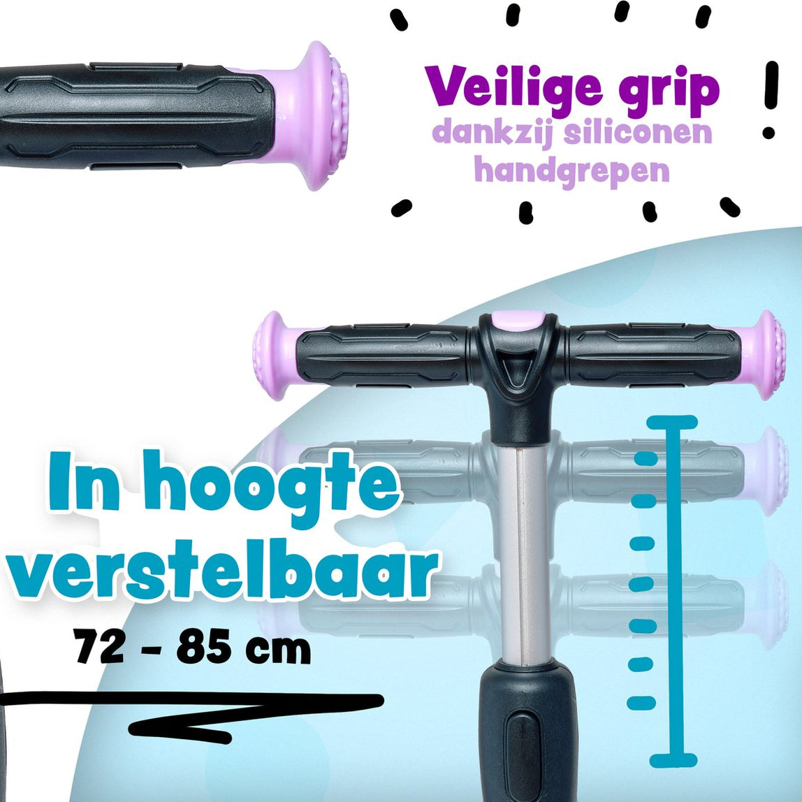 Apollo 'KidsPro 4' Opvouwbare Kinderstep met LED-Wielen Paars