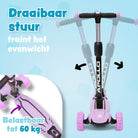 Apollo 'KidsPro 4' Opvouwbare Kinderstep met LED-Wielen Paars