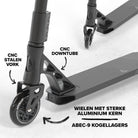 Apollo High-End Stunt Scooter Genesis Pro X Stuntstep met aluminium kern & ABEC 9 Zwart