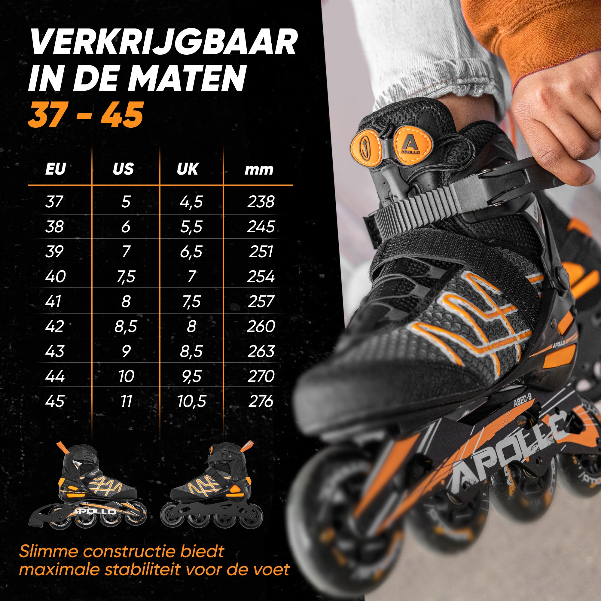 Apollo Air Flow X2 Inline Skates - Oranje 45