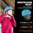 Apollo Skate Helm Fietshelm - Verstelbare Skateboard, Scooter, BMX Helm Lichtblauw