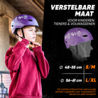 Apollo Skate Helm Fietshelm - Verstelbare Skateboard, Scooter, BMX Helm Purple Flower