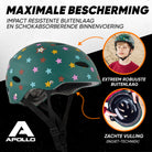 Apollo Skate Helm Fietshelm - Verstelbare Skateboard, Scooter, BMX Helm Lichtblauw