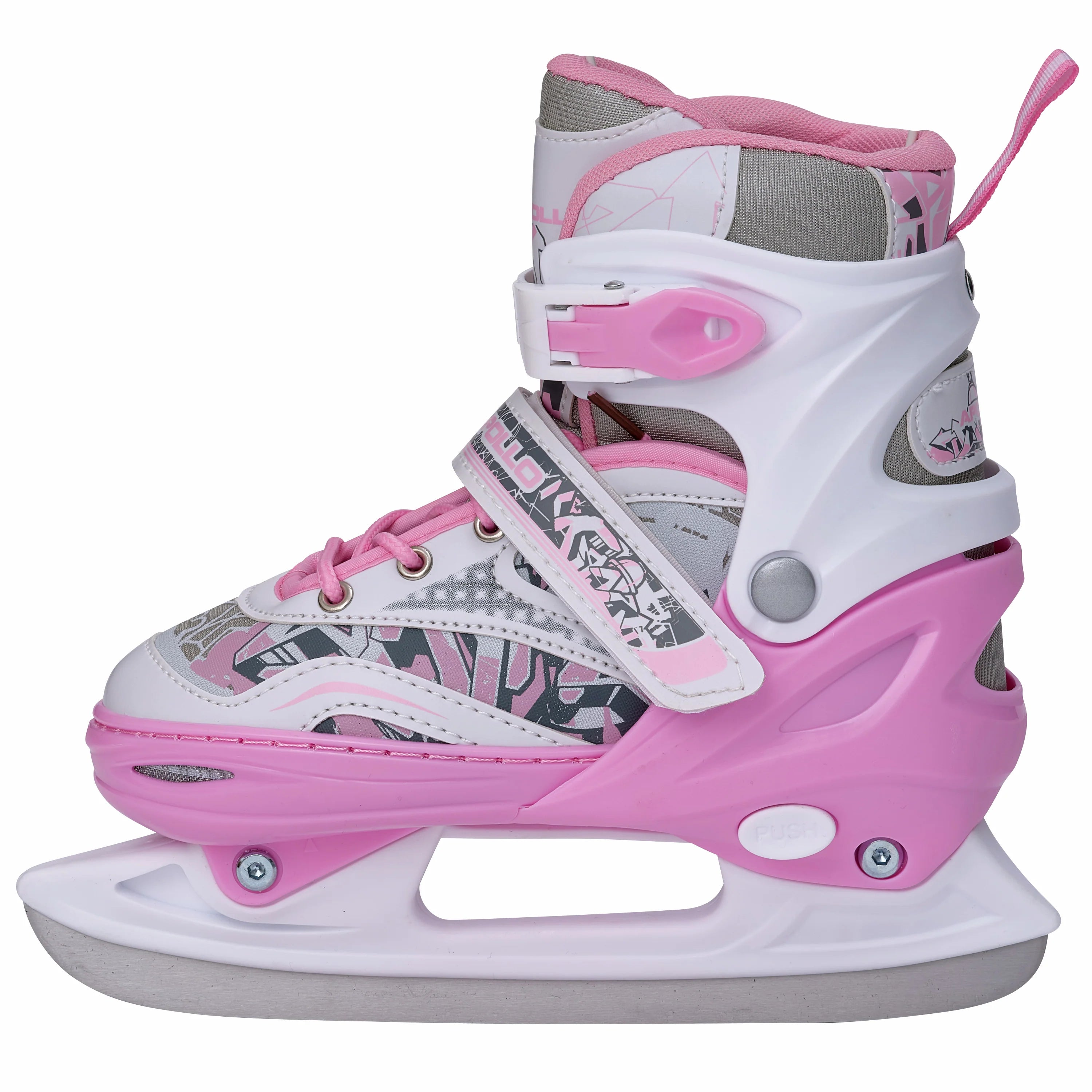 Apollo Verstelbare Kunstschaatsen 'Ice Skates X-Pro' - Wit/Roze L (39-42)