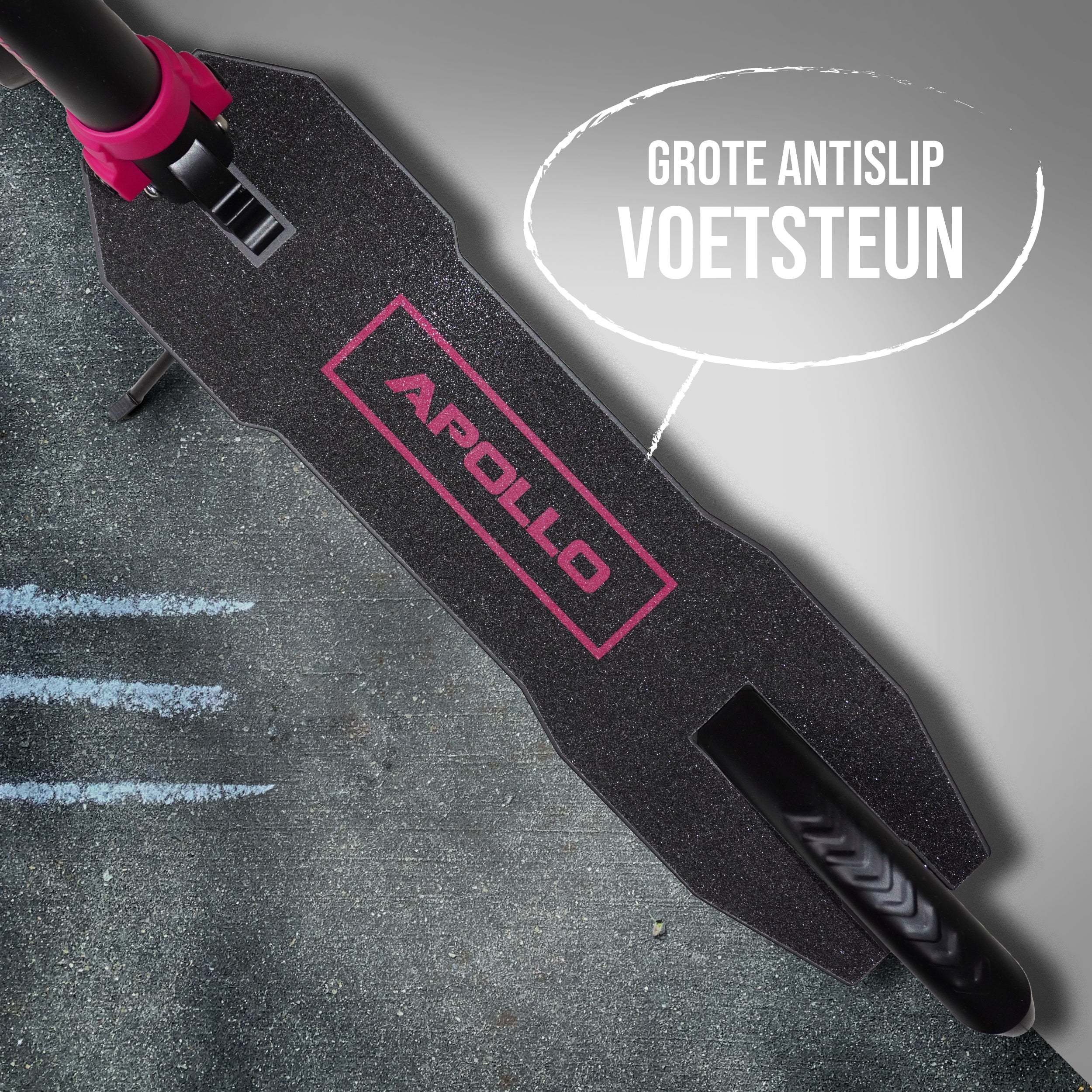 Apollo Apollo Scooter - "Hurricane" City-Scooter met vering Zwart Roze