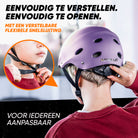 Apollo Skate Helm Fietshelm - Verstelbare Skateboard, Scooter, BMX Helm Paars