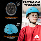Apollo Skate Helm Fietshelm - Verstelbare Skateboard, Scooter, BMX Helm Lichtblauw