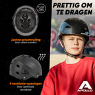 Apollo Skate Helm Fietshelm - Verstelbare Skateboard, Scooter, BMX Helm Dark Carbon