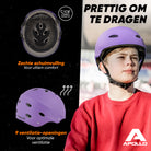 Apollo Skate Helm Fietshelm - Verstelbare Skateboard, Scooter, BMX Helm Paars