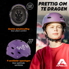 Apollo Skate Helm Fietshelm - Verstelbare Skateboard, Scooter, BMX Helm Purple Flower