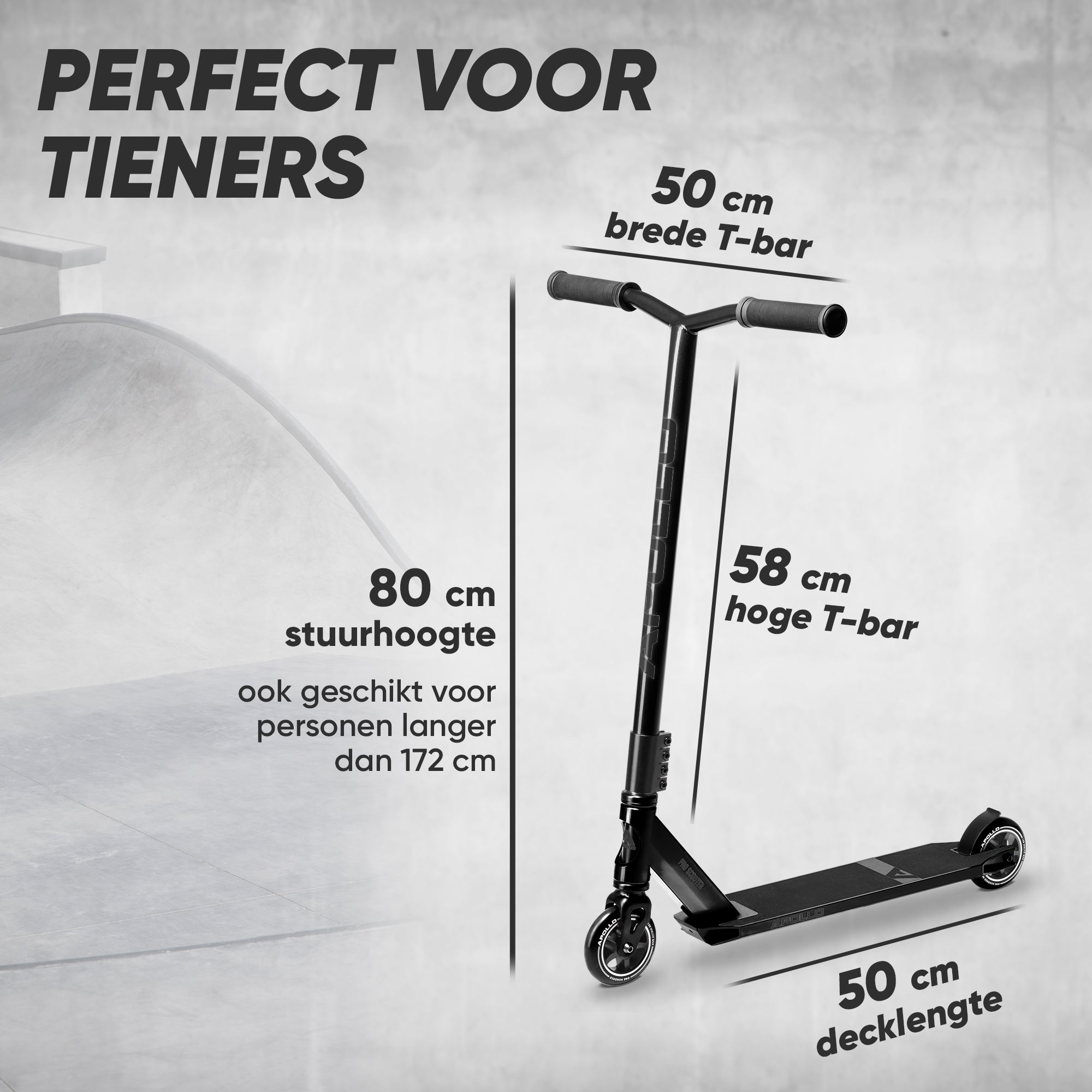 Apollo Stunt Scooter - Star Pro - HighQuality eloxierter Profi Stunt Scooter Schwarz