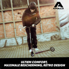 Apollo Skate Helm Fietshelm - Verstelbare Skateboard, Scooter, BMX Helm Zwart