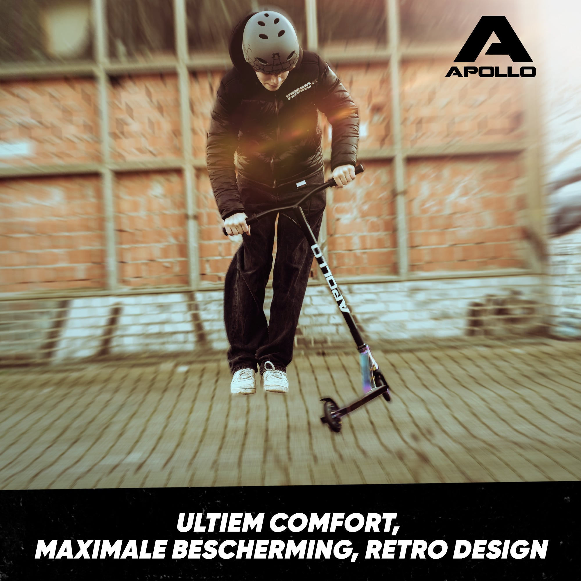 Apollo Skate Helm Fietshelm - Verstelbare Skateboard, Scooter, BMX Helm Cracked