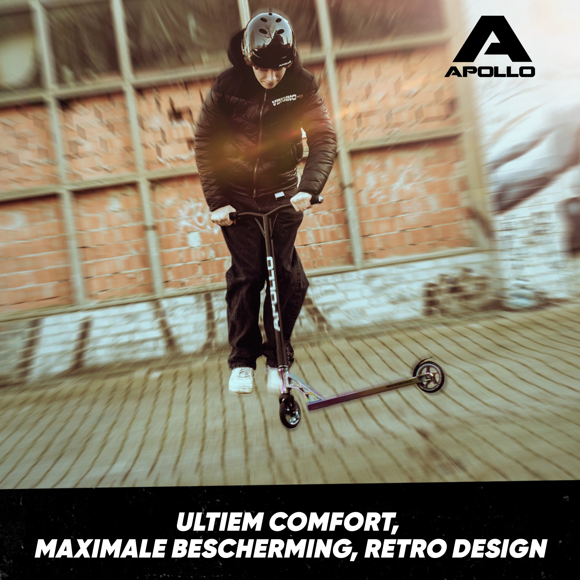 Apollo Skate Helm Fietshelm - Verstelbare Skateboard, Scooter, BMX Helm Dark Carbon