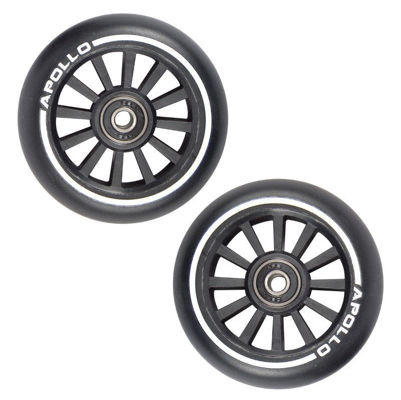 Apollo APOLLO Stunt Scooter reservewielenset Pro Wheels 100mm - ABEC 9 kogellagers Zwart - PP-Core