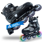 Apollo Champion inline skates in maat verstelbare met LED-wielen, Zwart L (39-42)