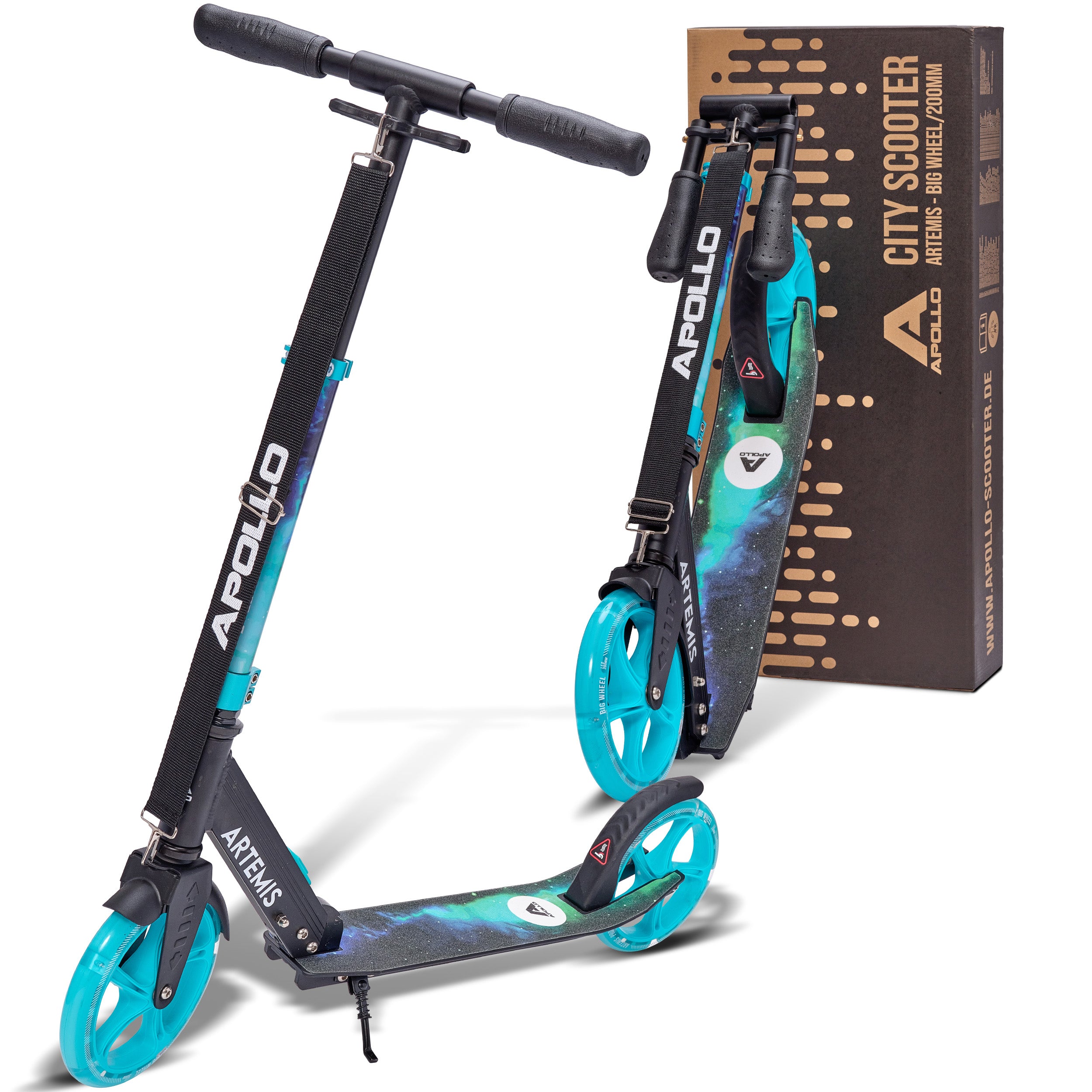 Apollo Artemis opvouwbare City Scooter in hoogte verstelbare step Galaxy