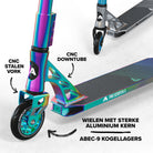 Apollo High-End Stunt Scooter Genesis Pro X Stuntstep met aluminium kern & ABEC 9 Full Rainbow