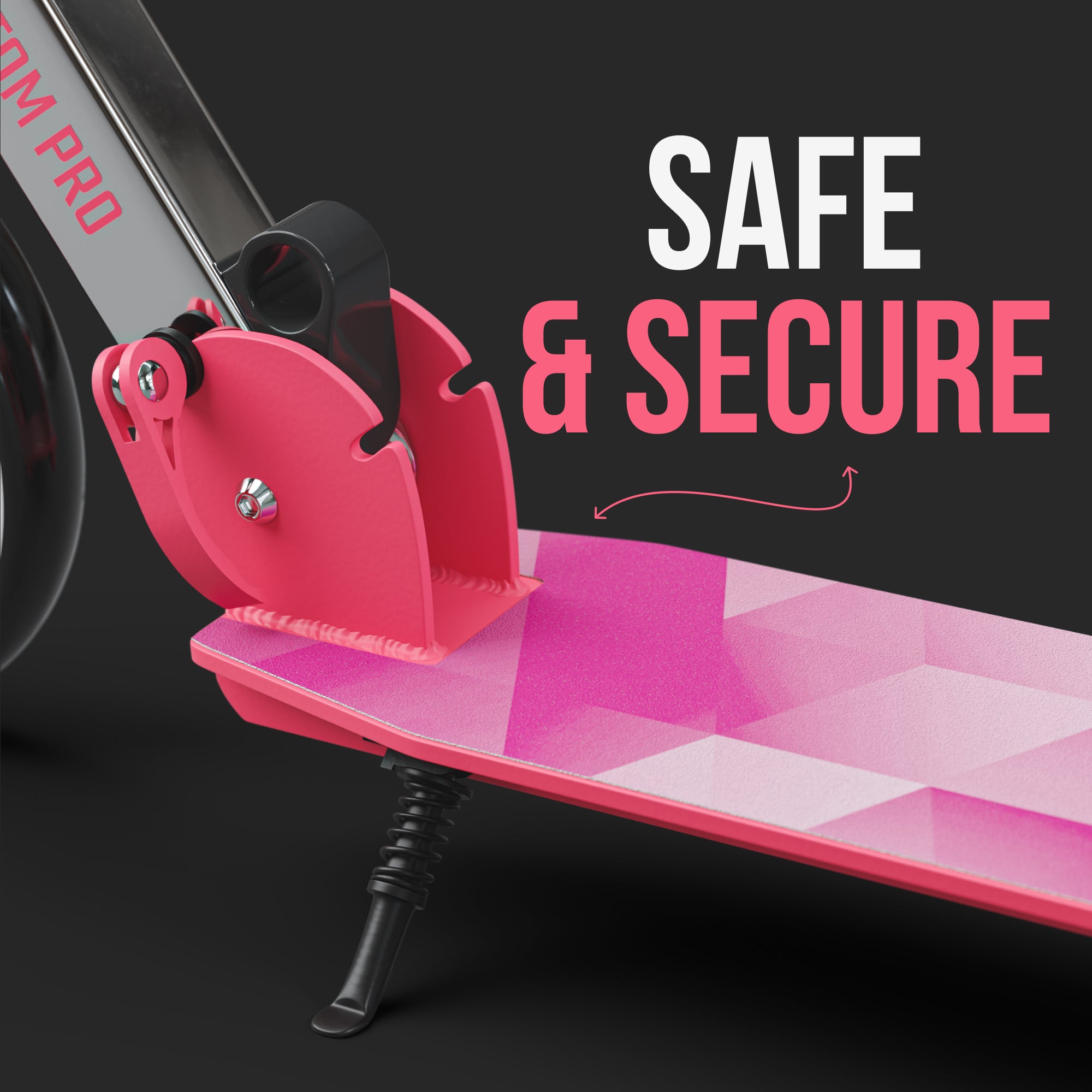 Apollo 'Phantom Pro' Opvouwbare en in hoogte verstelbare stadsscooter Roze Zilver