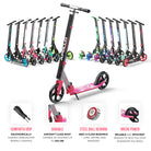 Apollo 'Phantom Pro' Opvouwbare en in hoogte verstelbare stadsscooter Roze Zilver