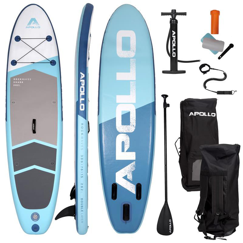 Apollo SUP Board 'Shark' 3m incl. SUP Peddel, Pomp en Reparatiekit Shark