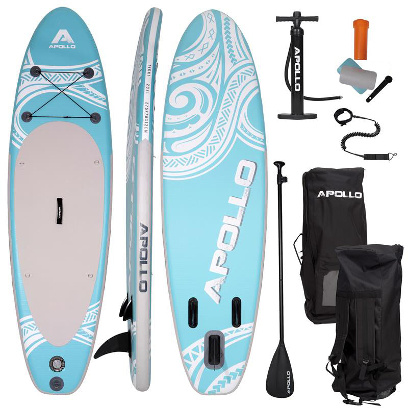 Apollo SUP Board 'Tikki' 2,75m incl. SUP Peddel, Pomp en Reparatiekit Tikki