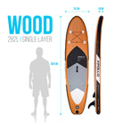 Apollo Funsport NL SUP Board 'Wood' 3m incl. SUP Peddel, Pomp en Reparatiekit Wood Zwart