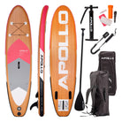 Apollo Funsport NL SUP Board 'Wood' 3m incl. SUP Peddel, Pomp en Reparatiekit Wood Roze