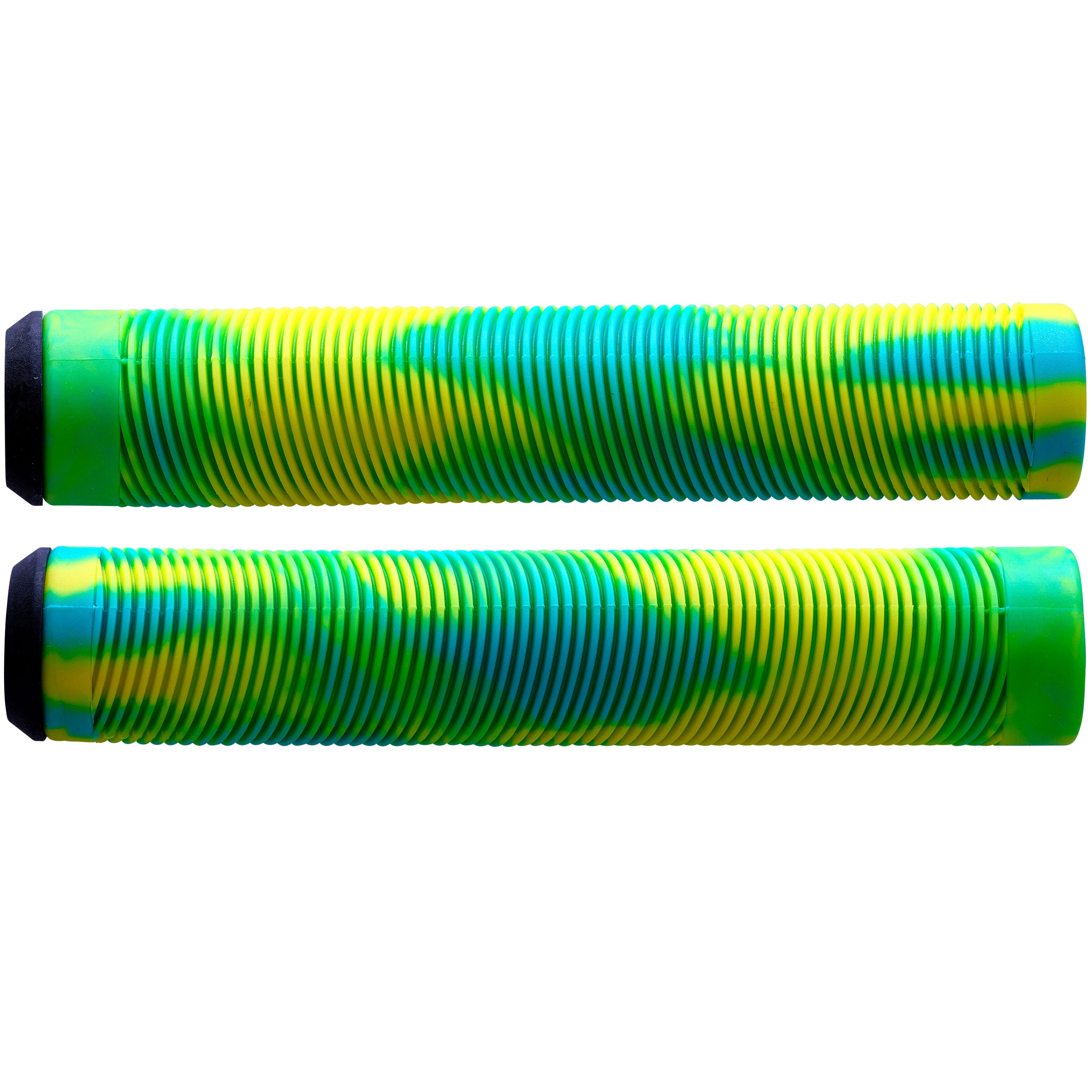 Apollo Apollo Stunt Scooter Handle Grip XL 160mm zachte stuurgrepen met baruiteinden Groen Geel