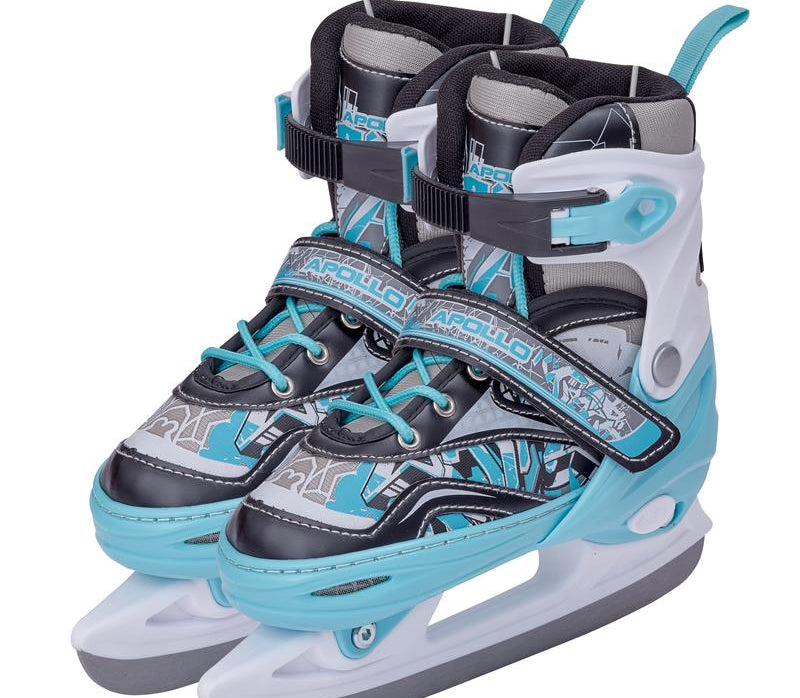 Apollo Verstelbare Kunstschaatsen 'Ice Skates X-Pro' - Mint/Zwart L (39-42)