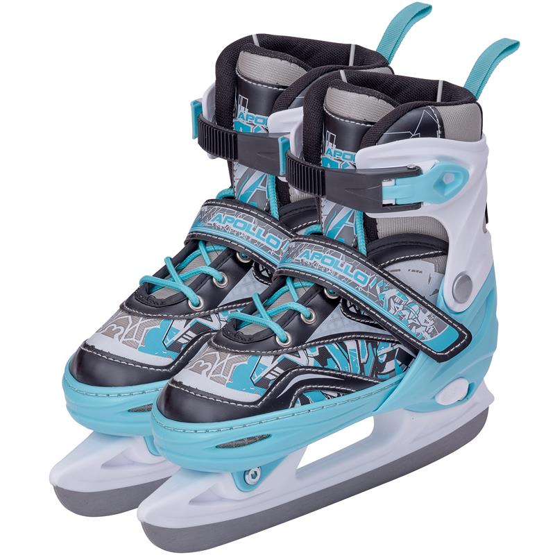Apollo Verstelbare Kunstschaatsen 'Ice Skates X-Pro' - Mint/Zwart L (39-42)