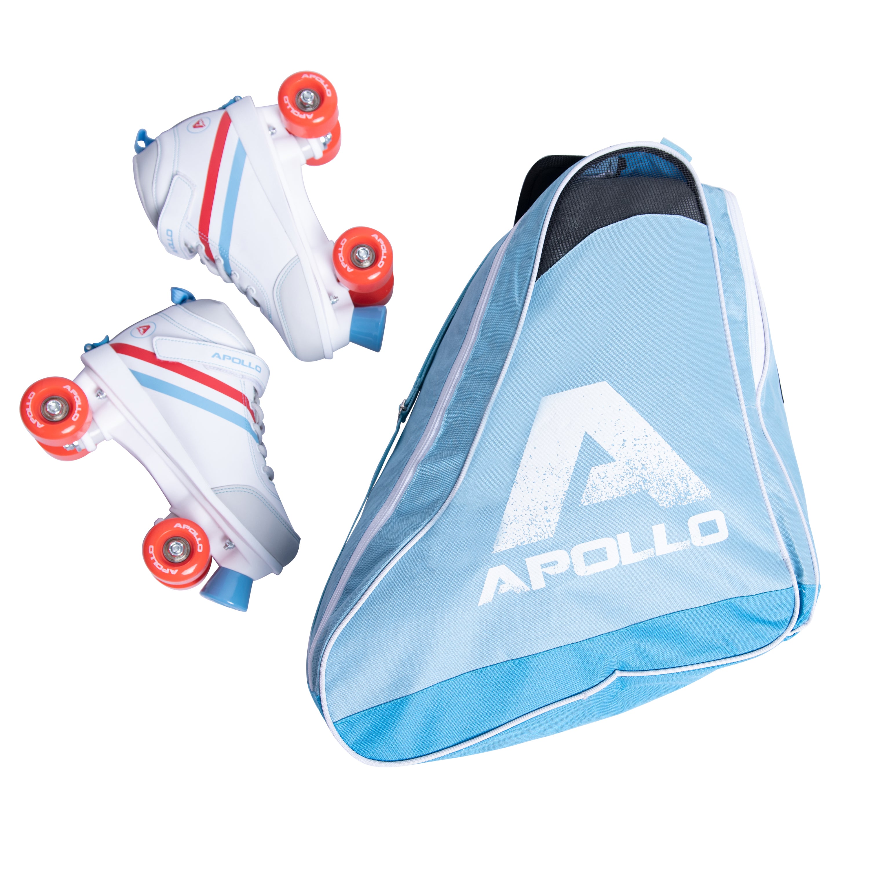 Apollo Funsport NL APOLLO Skatebag praktische tas voor schaatsen en rollersport Mint Blauw