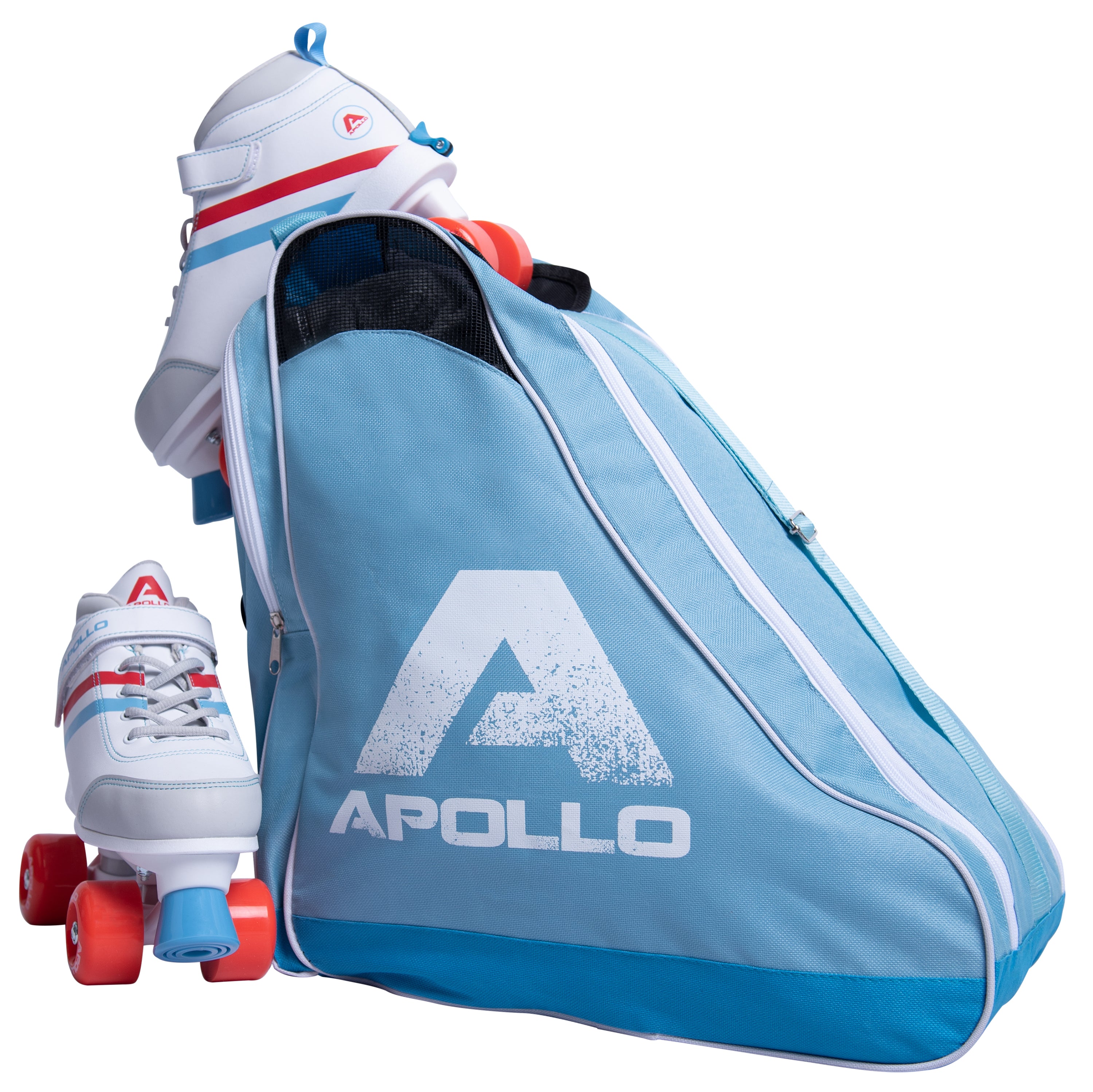 Apollo Funsport NL APOLLO Skatebag praktische tas voor schaatsen en rollersport Mint Blauw