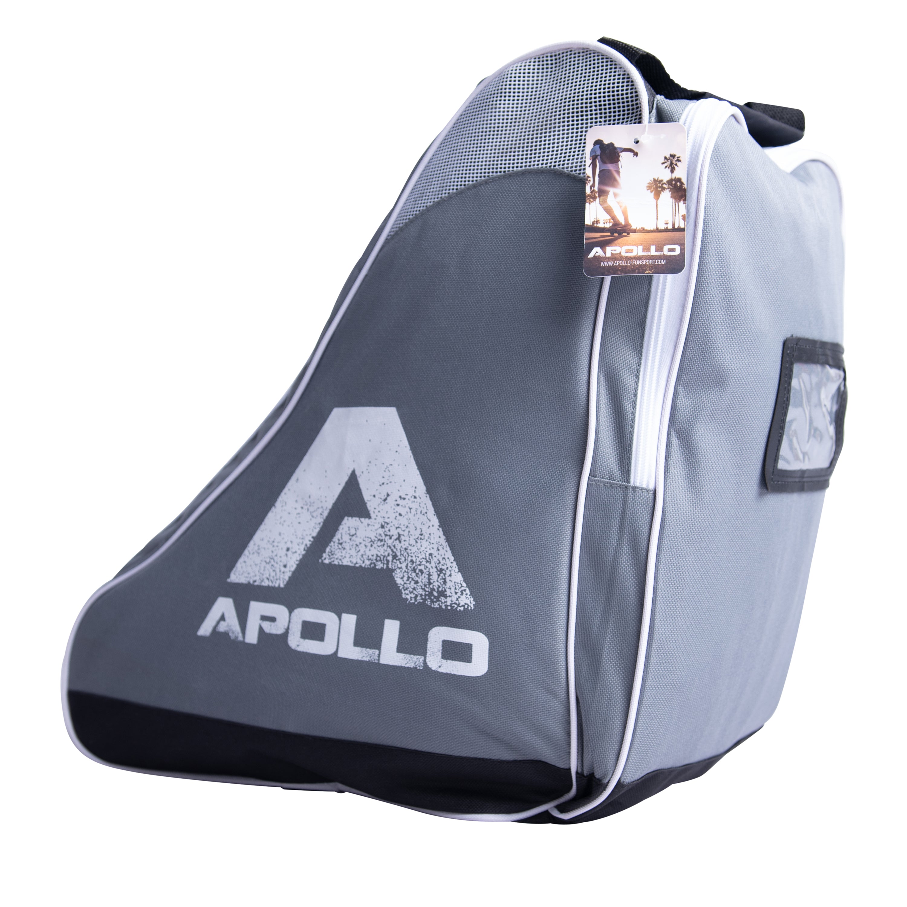Apollo Funsport NL APOLLO Skatebag praktische tas voor schaatsen en rollersport Zwart Grijs